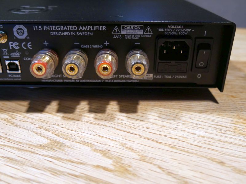 Primare I 15 Lautsprecherterminals